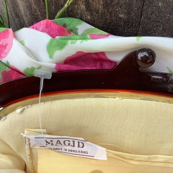 Vintage Classic Kiss Lock Straw Clutch Bag Purse - Picture 4 of 5